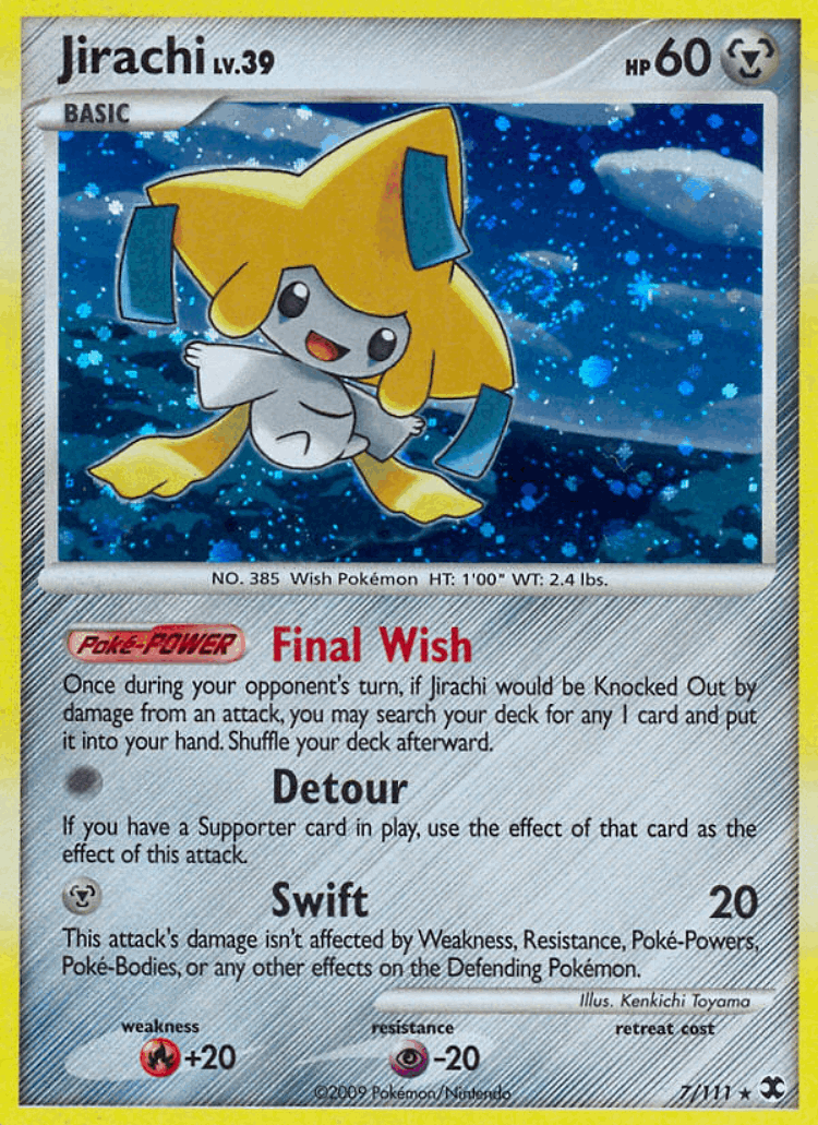 Jirachi #7 from Rising Rivals - Rare Holo - Illustrated by Kenkichi Toyama