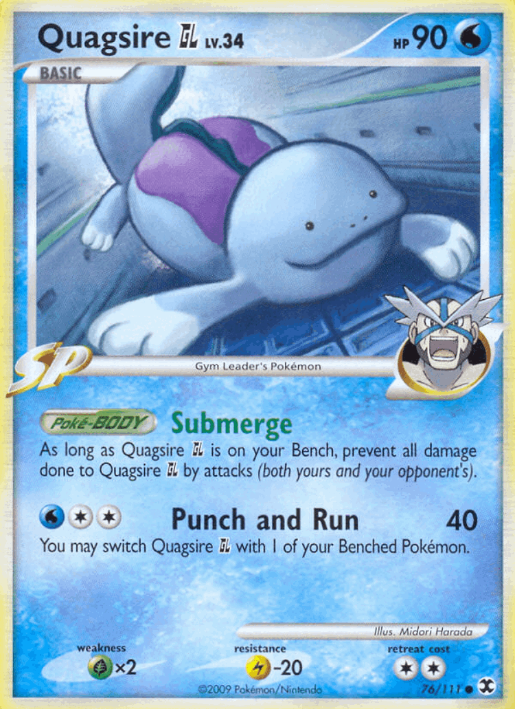 Quagsire GL #76 from Rising Rivals - Common - Illustrated by Midori Harada