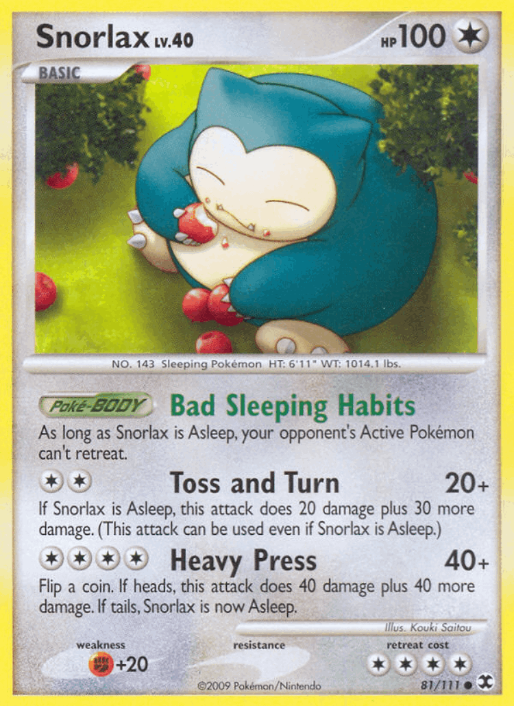 Snorlax #81 from Rising Rivals - Common - Illustrated by Kouki Saitou