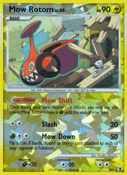 Mow Rotom #4 from Rising Rivals - Rare - Illustrated by Yusuke Ohmura