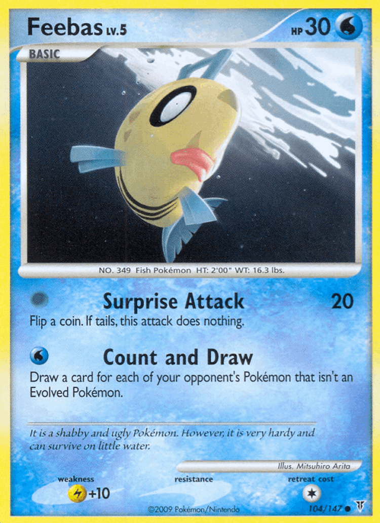 Feebas #104 from Supreme Victors - Common - Illustrated by Mitsuhiro Arita