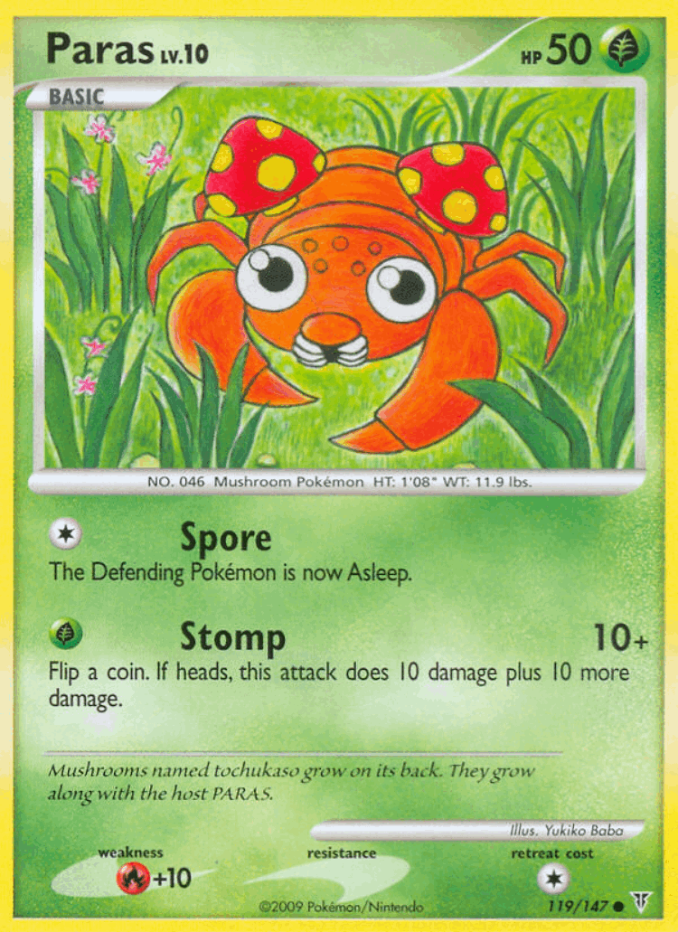 Paras #119 from Supreme Victors - Common - Illustrated by Yukiko Baba