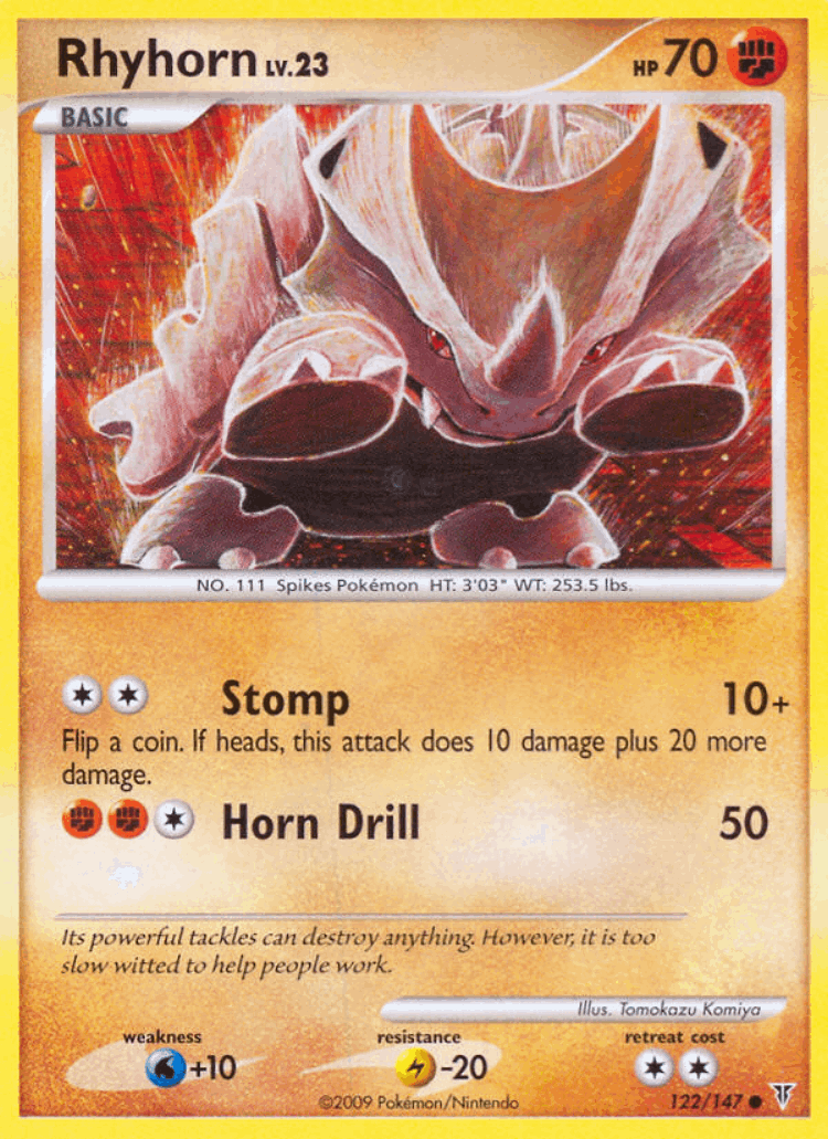 Rhyhorn #122 from Supreme Victors - Common - Illustrated by Tomokazu Komiya