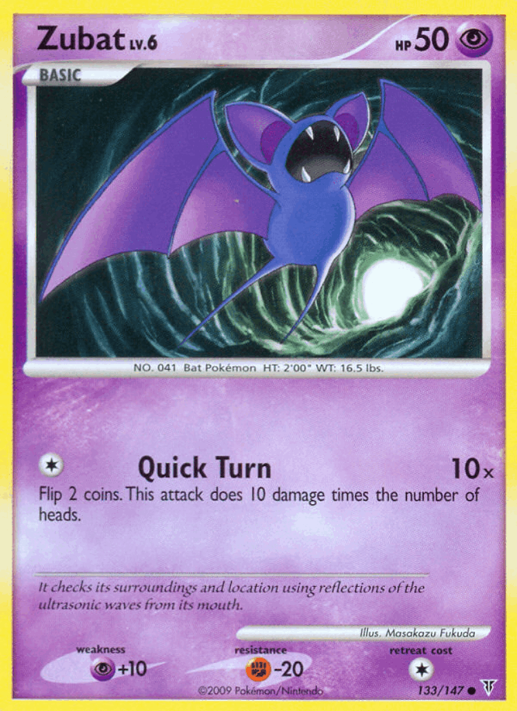 Zubat #133 from Supreme Victors - Common - Illustrated by Masakazu Fukuda