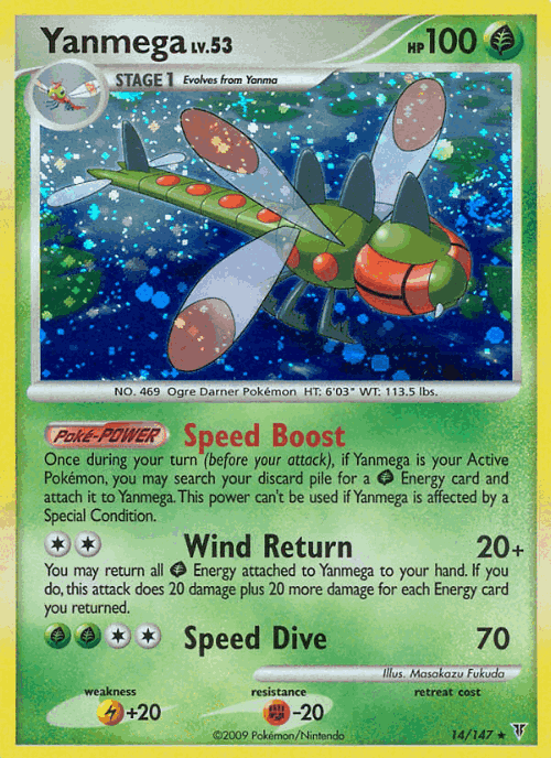 Yanmega #14 from Supreme Victors - Rare Holo - Illustrated by Masakazu Fukuda