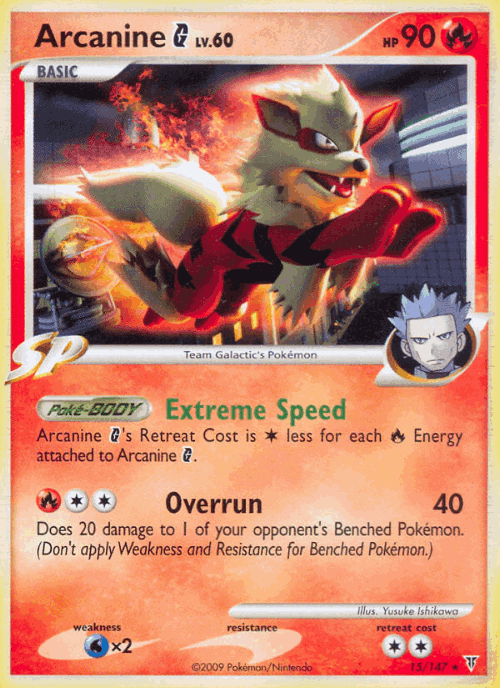 Arcanine G #15 from Supreme Victors - Rare - Illustrated by Yusuke Ishikawa