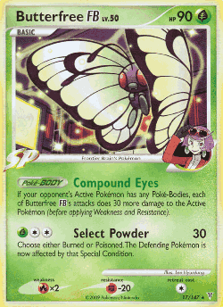 Butterfree FB Pokémon TCG card art
