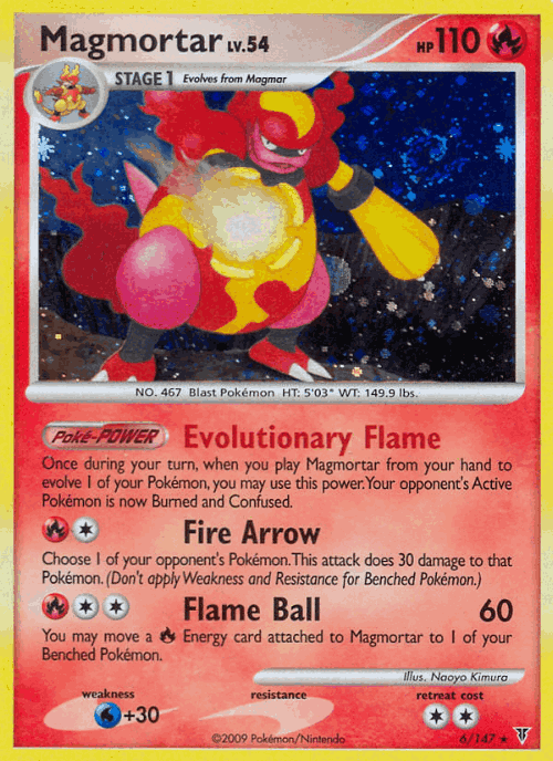 Magmortar #6 from Supreme Victors - Rare Holo - Illustrated by Naoyo Kimura