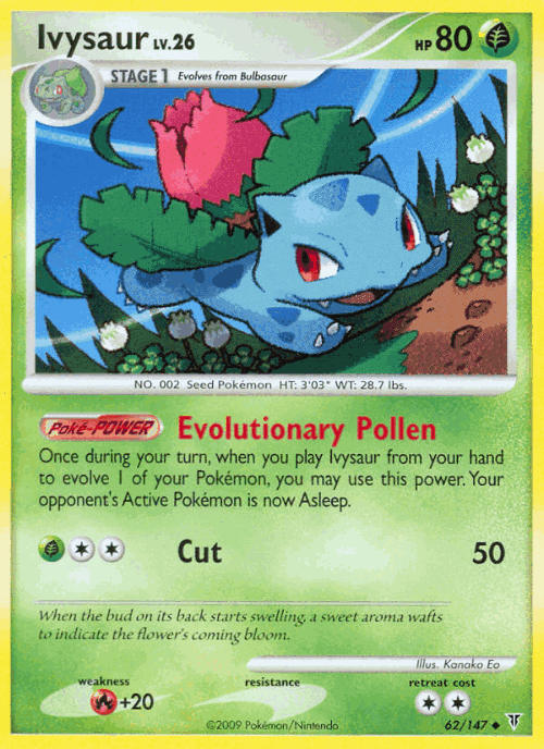 Ivysaur #62 from Supreme Victors - Uncommon - Illustrated by Kanako Eo