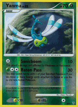 Yanma Pokémon TCG card art