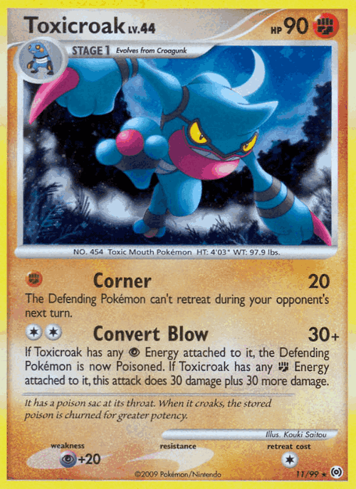 Toxicroak Pokémon TCG card art