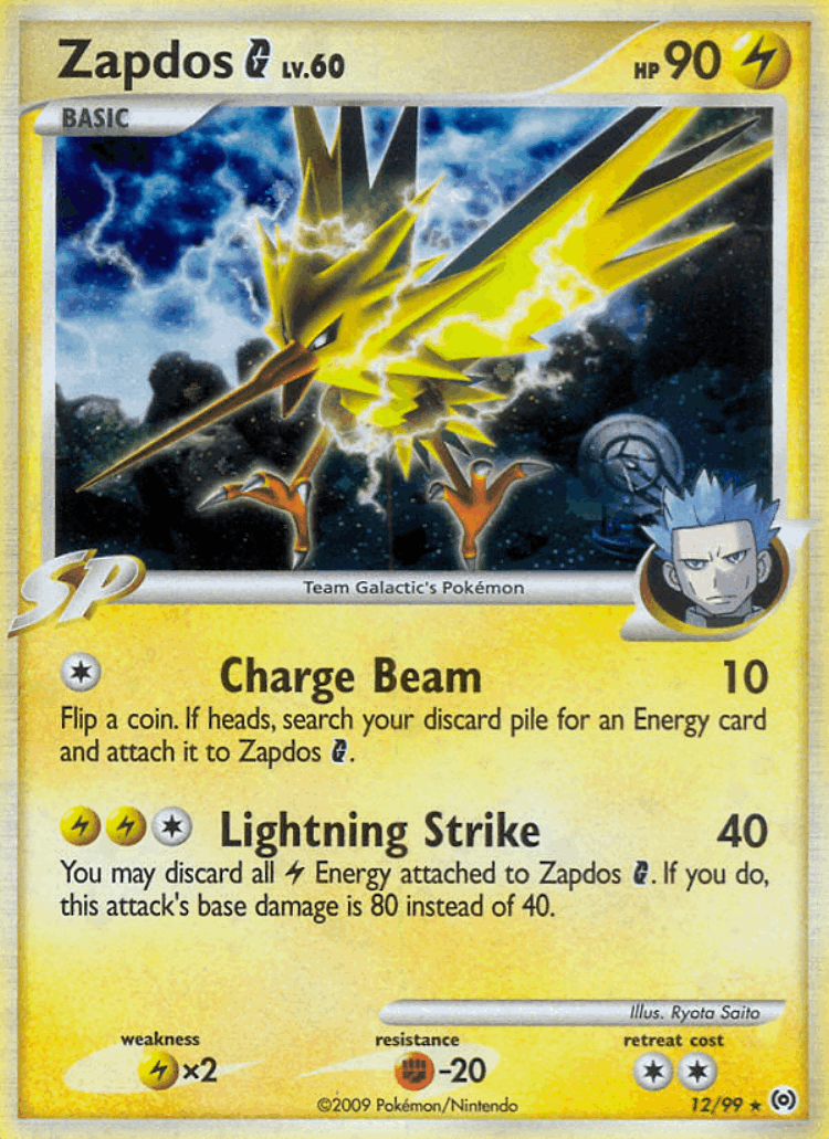 Zapdos G #12 from Arceus - Rare Holo - Illustrated by Ryota Saito