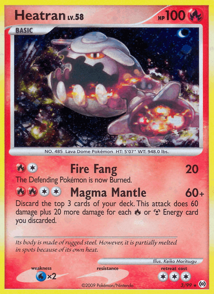 Heatran #3 from Arceus - Rare Holo - Illustrated by Keiko Moritsugu