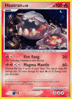 Heatran Pokémon TCG card art