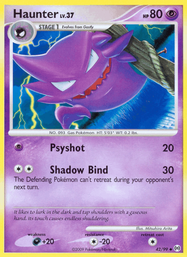 Haunter #42 from Arceus - Uncommon - Illustrated by Mitsuhiro Arita