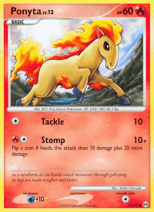 Ponyta #72 from Arceus - Common - Illustrated by Midori Harada