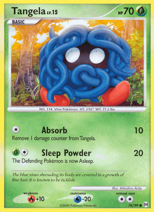 Tangela #76 from Arceus - Common - Illustrated by Mitsuhiro Arita