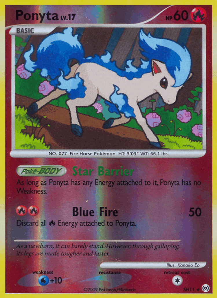 Ponyta #11 from Arceus - Rare - Illustrated by Kanako Eo