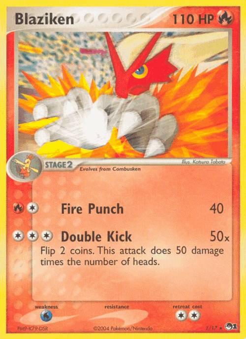Blaziken Pokémon TCG card art