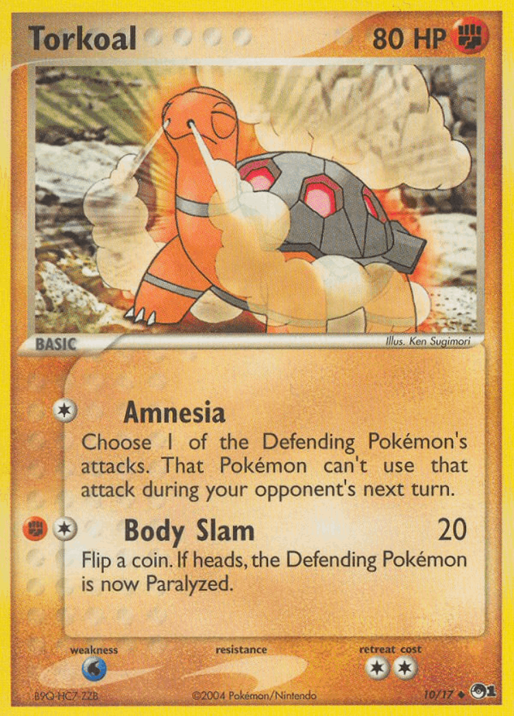 Torkoal #10 from POP Series 1 - Uncommon - Illustrated by Ken Sugimori