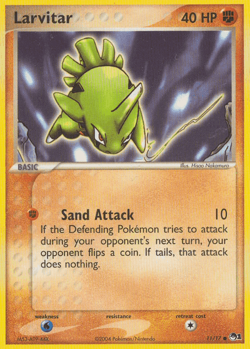 Larvitar #11 from POP Series 1 - Common - Illustrated by Hisao Nakamura