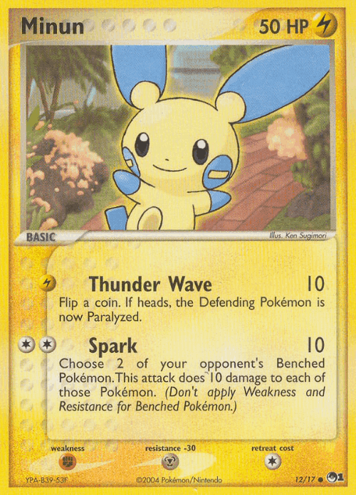 Minun Pokémon TCG card art