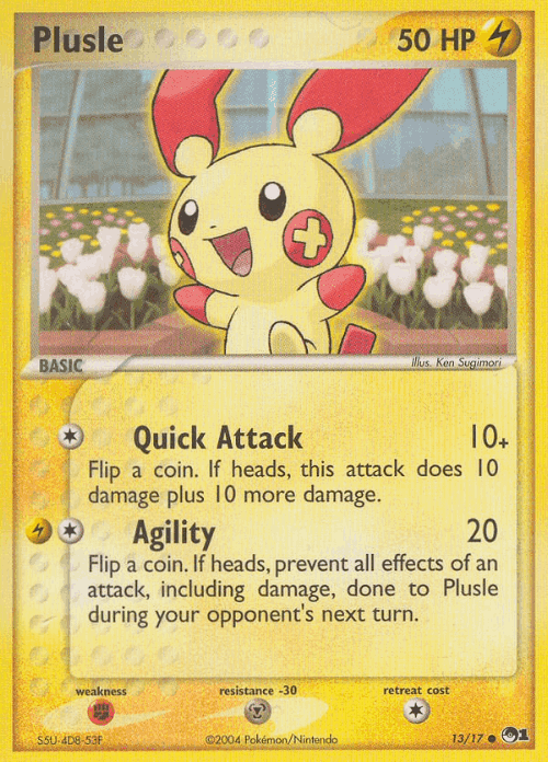 Plusle Pokémon TCG card art