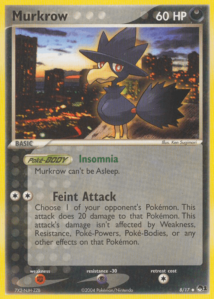 Murkrow #8 from POP Series 1 - Uncommon - Illustrated by Ken Sugimori