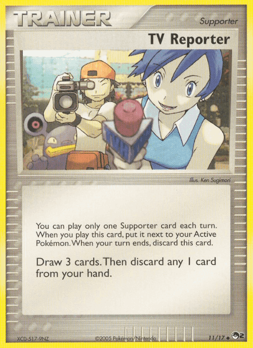 TV Reporter #11 from POP Series 2 - Uncommon - Illustrated by Ken Sugimori