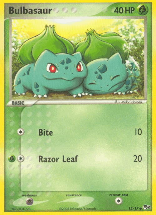 Bulbasaur Pokémon TCG card art