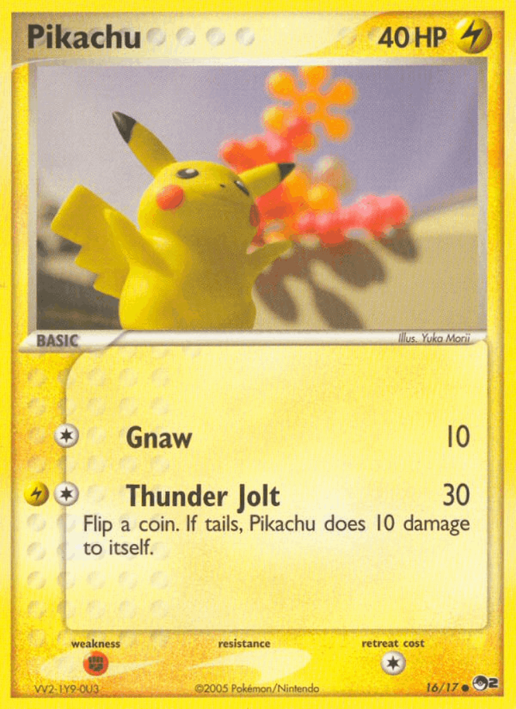 Pikachu #16 from POP Series 2 - Common - Illustrated by Yuka Morii