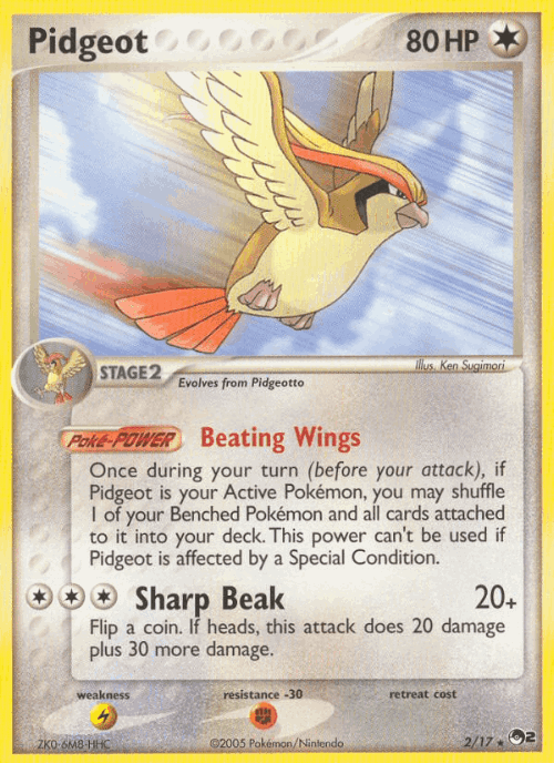 Pidgeot Pokémon TCG card art