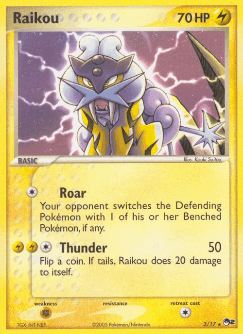 Raikou Pokémon TCG card art
