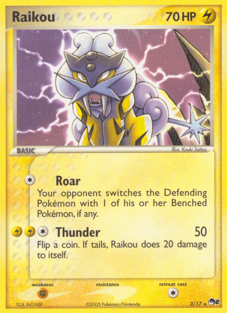 Raikou #3 from POP Series 2 - Rare - Illustrated by Kouki Saitou