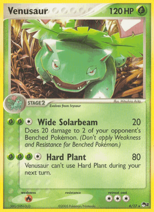 Venusaur #6 from POP Series 2 - Rare - Illustrated by Mitsuhiro Arita
