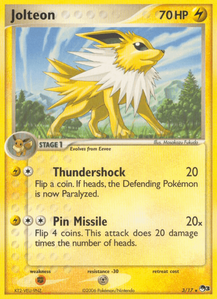 Jolteon #3 from POP Series 3 - Rare - Illustrated by Masakazu Fukuda