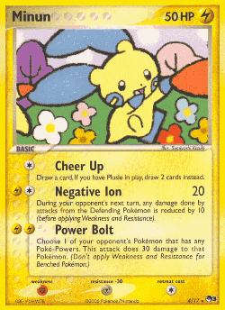Minun Pokémon TCG card art