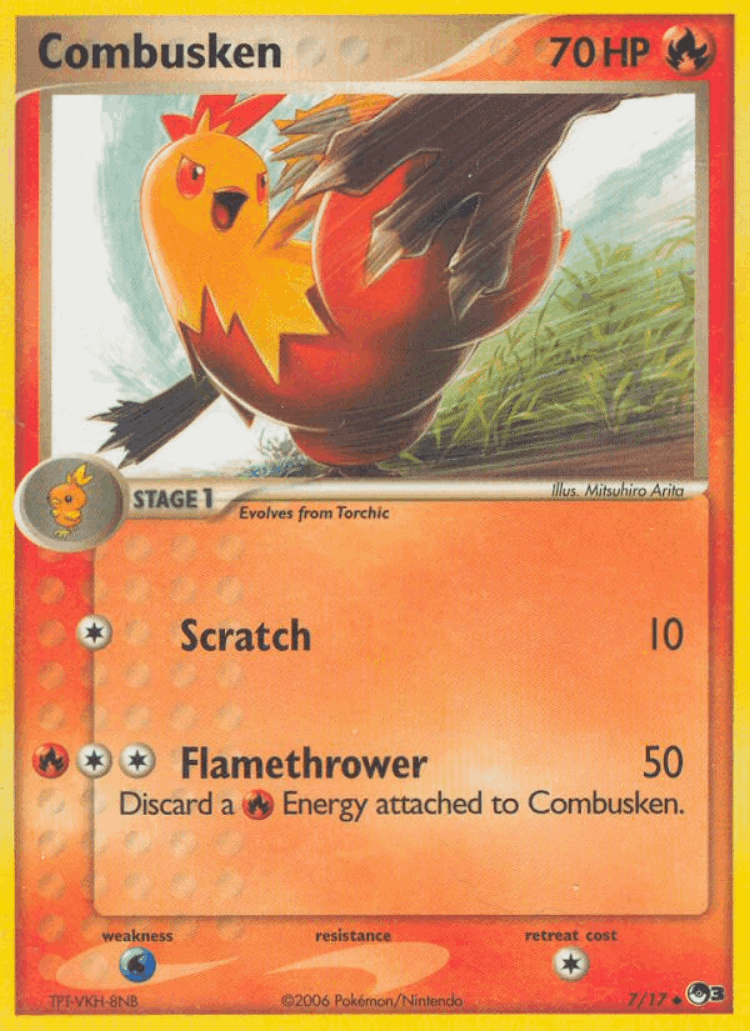 Combusken #7 from POP Series 3 - Uncommon - Illustrated by Mitsuhiro Arita