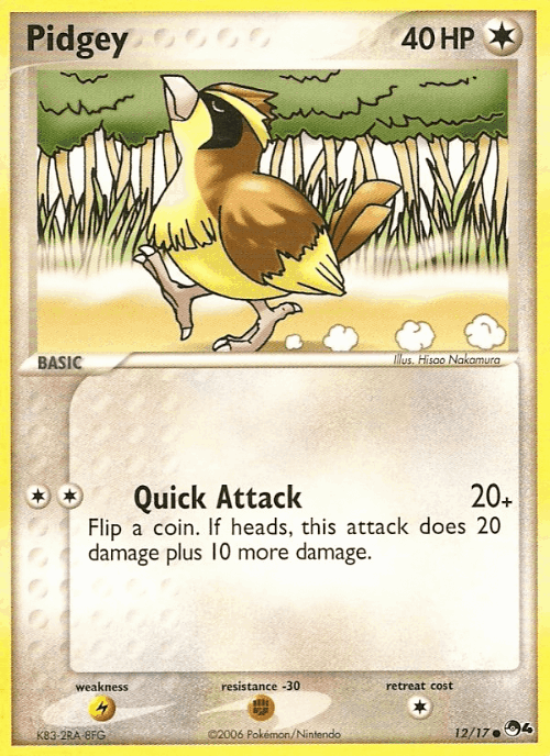 Pidgey Pokémon TCG card art