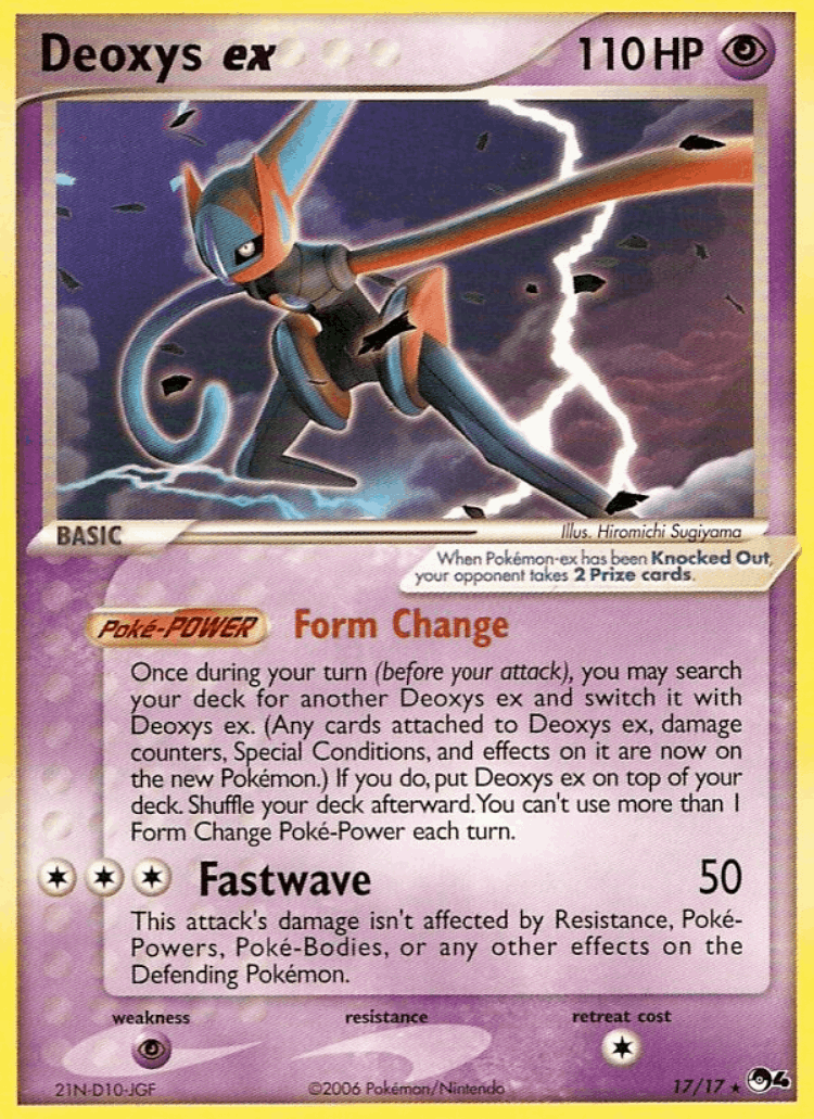 Deoxys ex #17 from POP Series 4 - Rare - Illustrated by Hiromichi Sugiyama