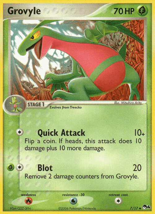 Grovyle Pokémon TCG card art