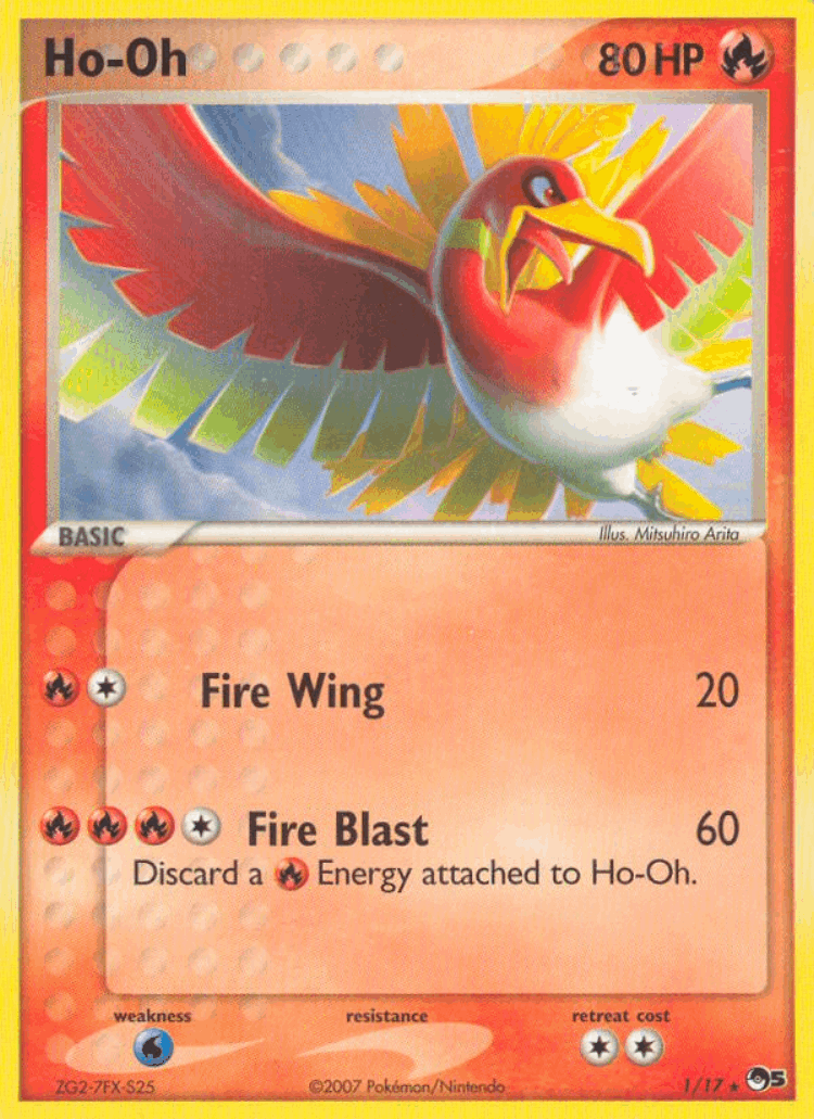 Ho-Oh #1 from POP Series 5 - Rare - Illustrated by Mitsuhiro Arita