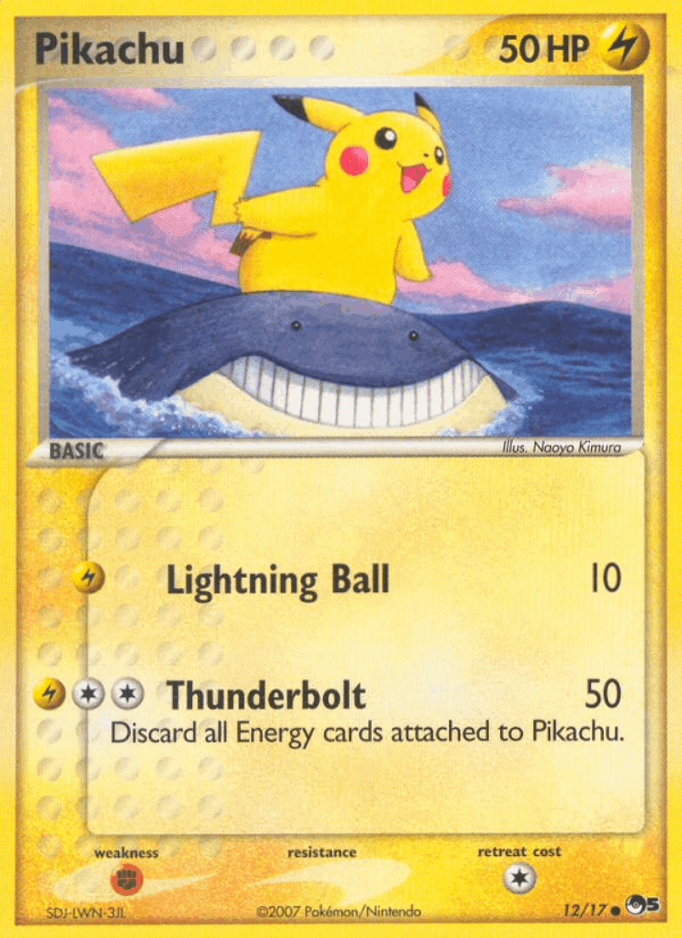 Pikachu #12 from POP Series 5 - Common - Illustrated by Naoyo Kimura