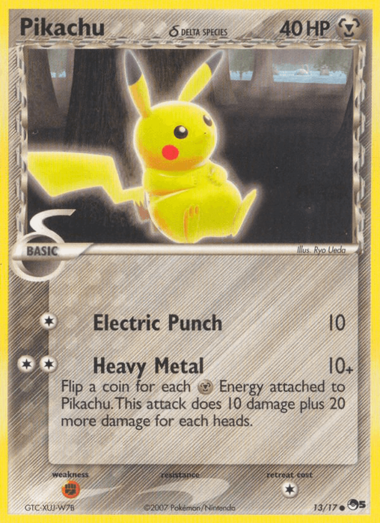 Pikachu δ #13 from POP Series 5 - Common - Illustrated by Ryo Ueda