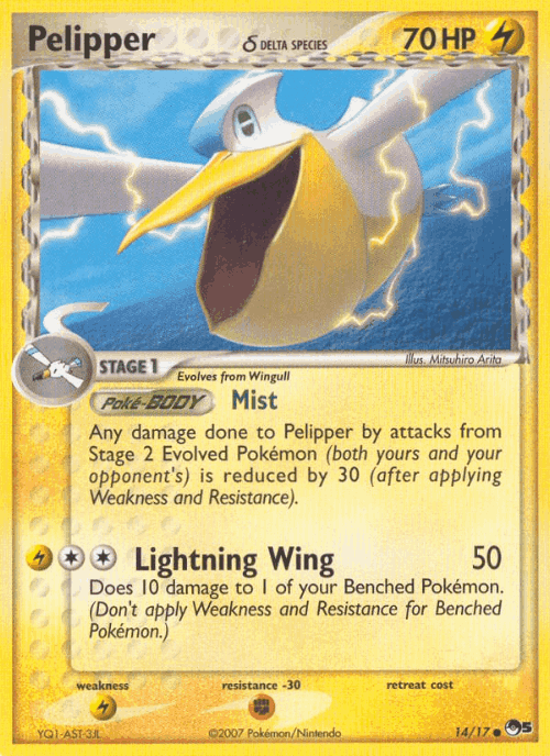 Pelipper δ POP Series 5 card