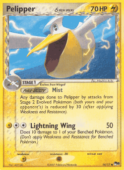 Pelipper δ Pokémon TCG card art