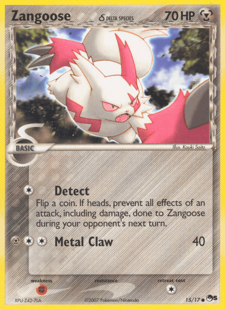 Zangoose δ #15 from POP Series 5 - Common - Illustrated by Kouki Saitou
