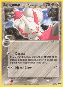 Zangoose δ Pokémon TCG card art