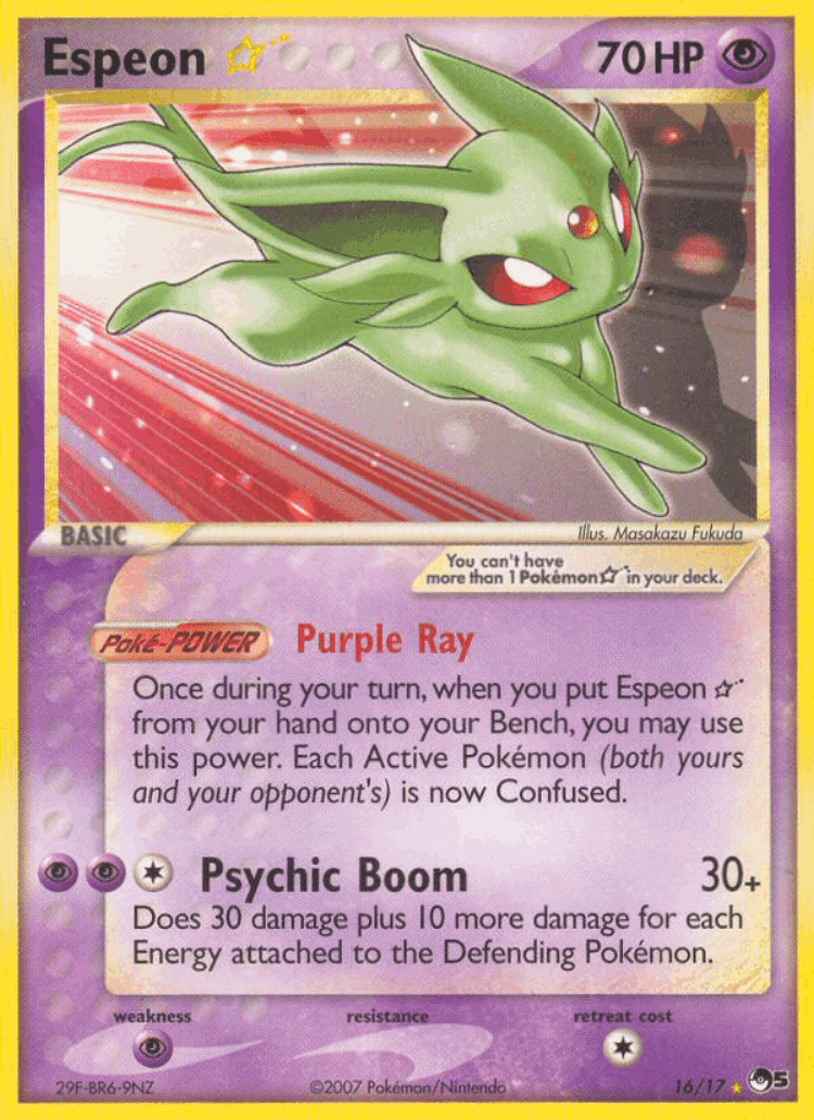 Espeon ☆ #16 from POP Series 5 - Rare - Illustrated by Masakazu Fukuda