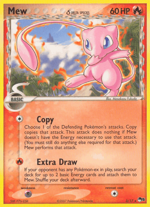 Mew δ POP Series 5 card